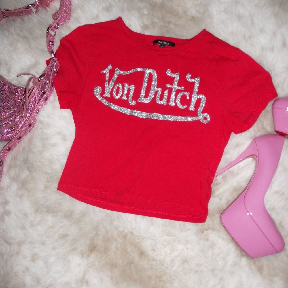 Von Dutch Red baby tee